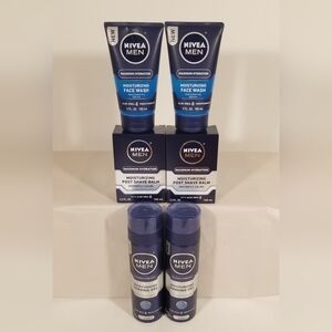 Nivea Men Moisturizing Shave Gel After Face Wash 6 Piece Shaving Bundle